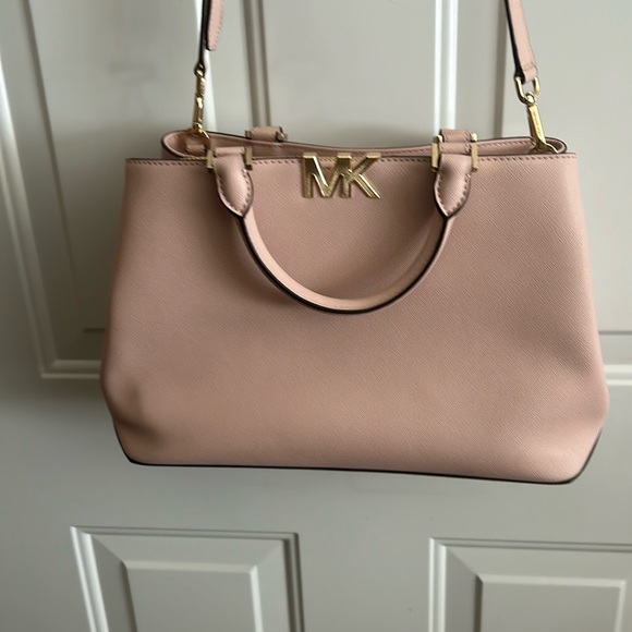MK Michael Kors Florence Ballet Pink Medium Leather Satchel - Picture 1 of 15